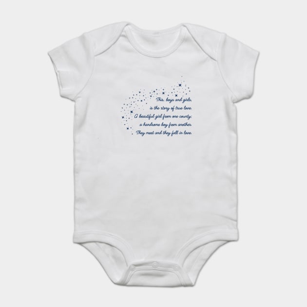 This, boys and girls, is the story of true love... Baby Bodysuit by Stars Hollow Mercantile